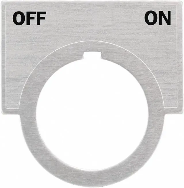 Alt view image 2 of 3 - SIEMENS 52NL26 Legend Plate,Off-On,Brushed Aluminum