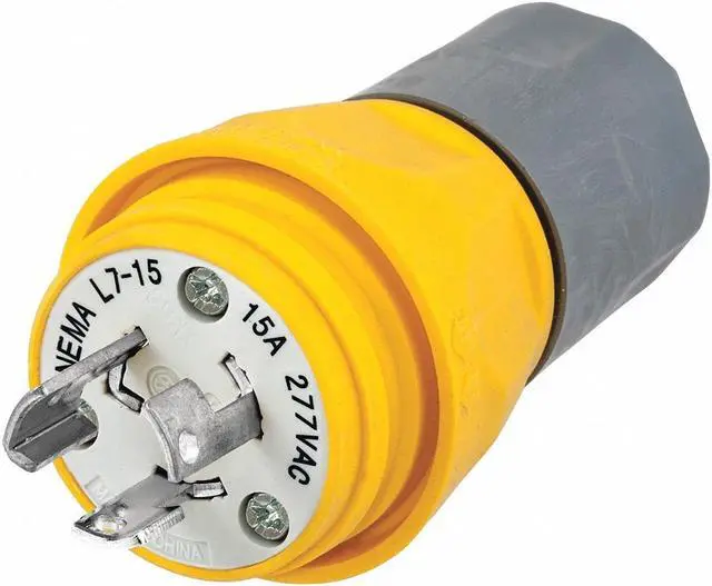 Main image of HUBBELL WIRING DEVICE-KELLEMS HBL24W49 Watertight Locking Plug, L6-15P, 15 A,