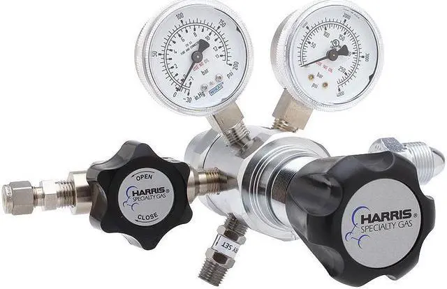 Alt view image 3 of 4 - HARRIS KH1093 High Purity Gas Regulator, Hydrogen, Methane, Two Stage,