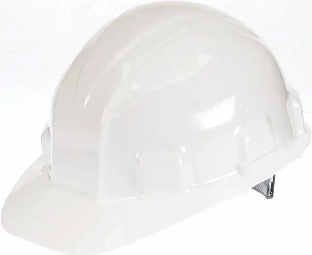 Alt view image 2 of 5 - Hard Hat, FrtBrim, Slotted, 6Rtcht, White