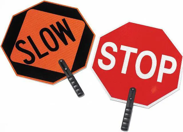 Alt view image 2 of 2 - CORTINA 03-852 Paddle Sign,Stop/Slow,18 In. H