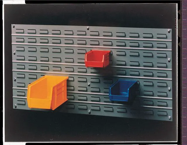 Main image of Quantum Storage Systems Louvered Panel Gray Powder Coated  Steel  QLP-3619