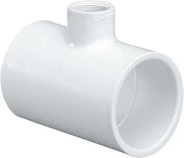 Main image of ZORO SELECT 401289 PVC Reducer Tee, Socket x Socket x Socket, 2 1/2 in x 2 1/2