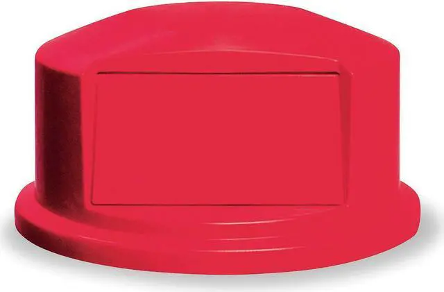 Main image of RUBBERMAID FG263788RED Brute Trash Can Top,Dome,Swing Closure,Red