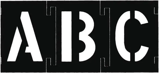 Alt view image 2 of 2 - C.H. HANSON 10198 Stencil Kit, 6 in Character Height, Letters and Numbers,