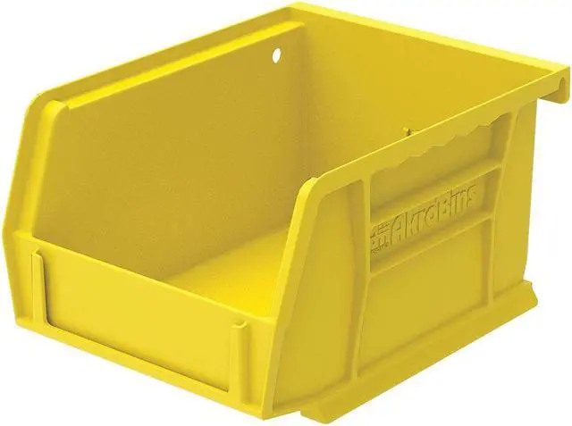 Alt view image 2 of 2 - AKRO-MILS 30210YELLO Hang & Stack Storage Bin, Plastic, Yellow, 3 in H, 4 1/8