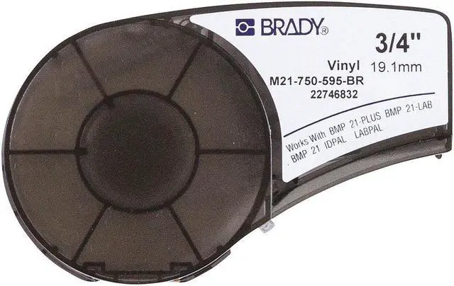 Alt view image 2 of 2 - BRADY M21-750-595-BR Label Tape Cartridge,Permanent Printer