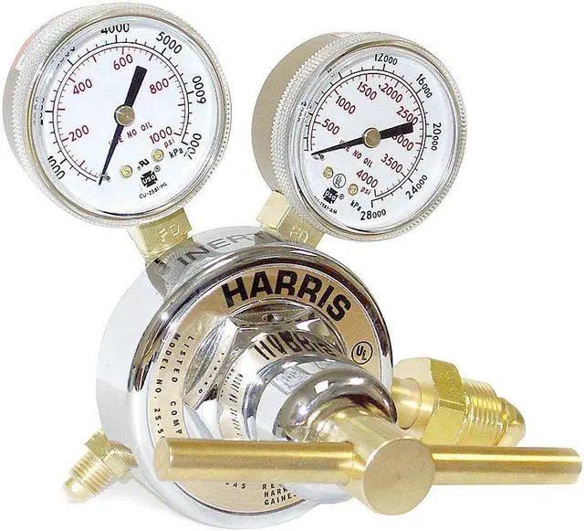 Alt view image 2 of 2 - HARRIS 25GX-500-580 Gas Regulator, Nitrogen, Single Stage, 0.965"-14 Inlet, 1/4