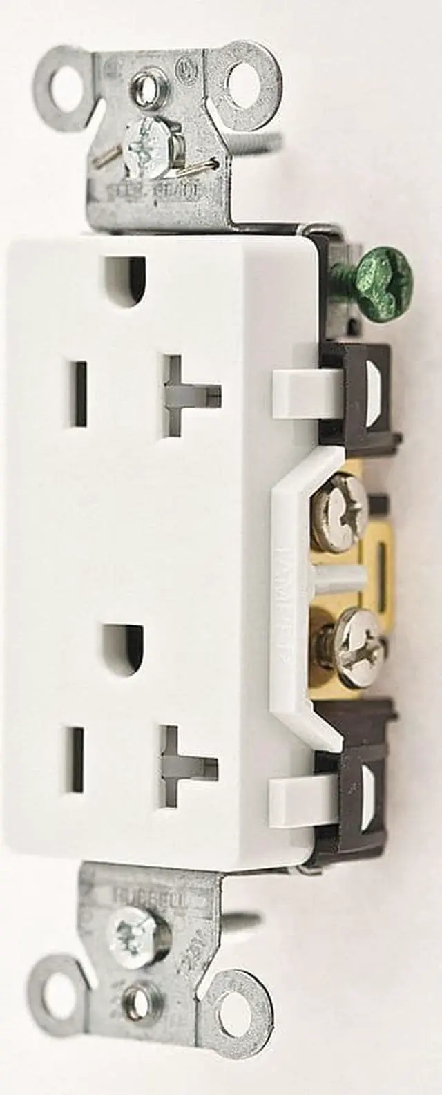 Alt view image 3 of 4 - Hubbell Wiring Device-Kellems Receptacle,Deco,20A,5-20R,125V,White  DR20WHITR