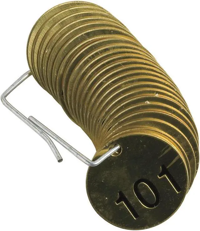 Main image of BRADY 23204 Numbered Tag Set,101 to 125,25 Tags