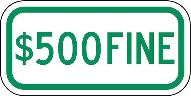 Alt view image 2 of 2 - LYLE HCP-013-12HA Fine Parking Sign,6" x 12, HCP-013-12HA