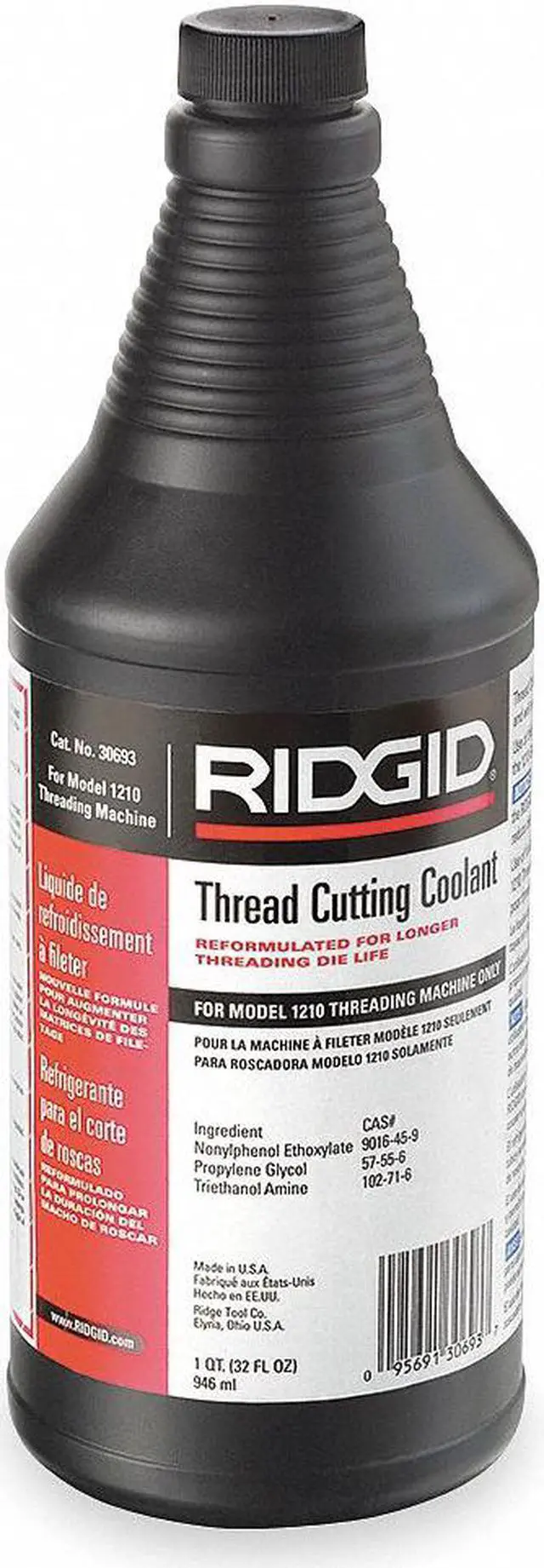 Main image of RIDGID 30693 Coolant,1 qt,Squeeze Bottle