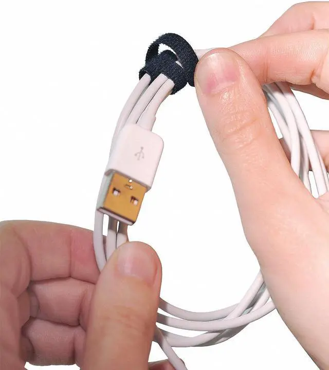 Alt view image 4 of 6 - Rip-Tie 0.25x3.5" Mini CableWraps, 7/Pack, White #Q-35-007-W