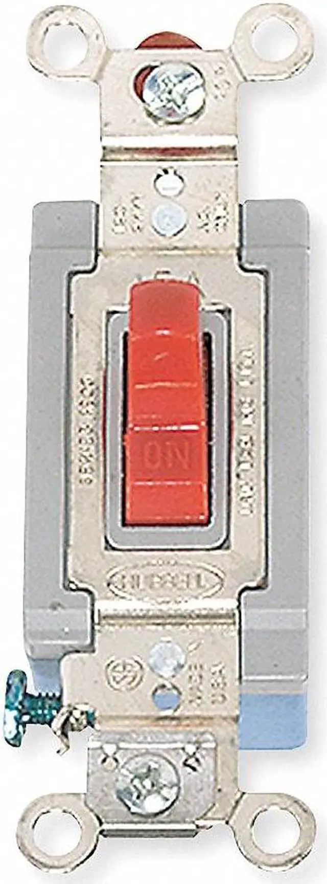 Main image of HUBBELL WIRING DEVICE-KELLEMS HBL1201R Wall Swtch,1-Pole,120/277V,15A,Red,Toggl