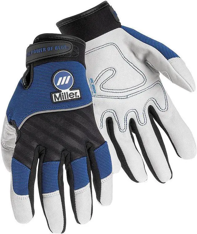 Alt view image 2 of 4 - MILLER ELECTRIC 251068 Welding Gloves, Cowhide Palm, XL, PR