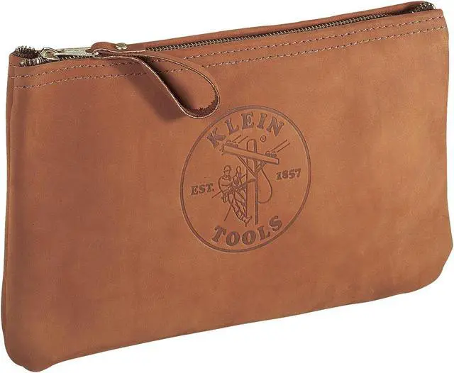 Alt view image 2 of 13 - KLEIN TOOLS 5139L Tool Bag, Top Grain Leather, 1 Pockets, Brown