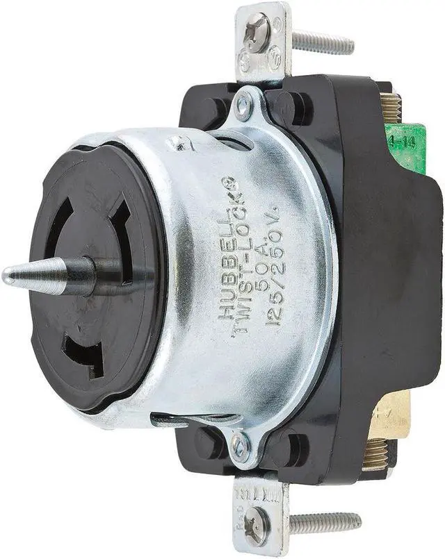Alt view image 3 of 3 - HUBBELL WIRING DEVICE-KELLEMS CS8169 Locking Receptacle, Non-NEMA, 50 A, 480V