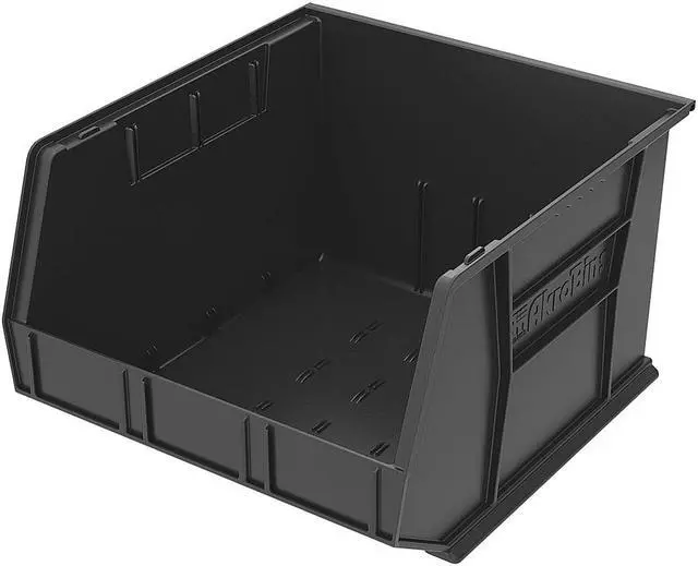 Alt view image 2 of 2 - AKRO-MILS 30270BLACK Hang & Stack Storage Bin, Plastic, Black, 11 in H, 16 1/2