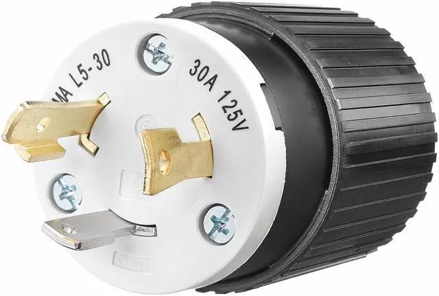 Main image of Bryant Locking Plug,Black/Wht,125VAC,2.0 HP,30A  70530NP