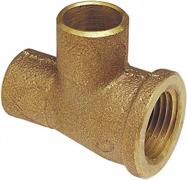 Alt view image 2 of 3 - NIBCO 714LF-1 Tee,Low Lead Cast Bronze,C x FNPT x C