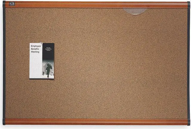 Alt view image 6 of 13 - Prestige Bulletin Board, Brown Graphite-Blend Surface, 48 X 36, Cherry Frame