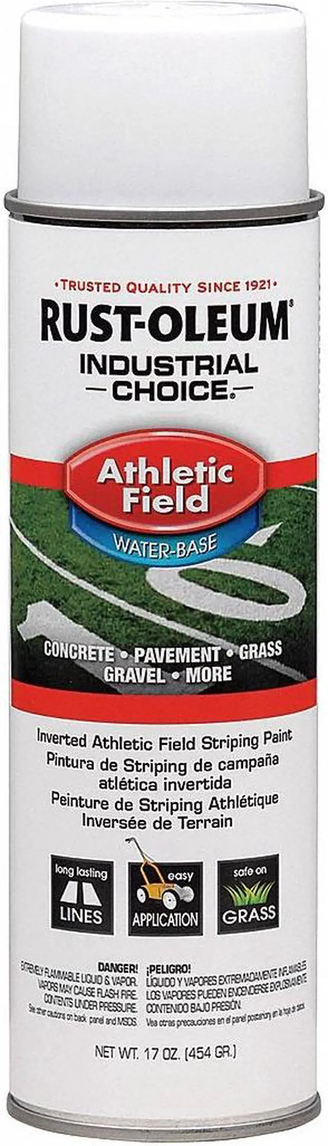 Alt view image 5 of 8 - RUST-OLEUM 206043 Athletic Field Striping Machine Aerosol, 17 oz., White, Water