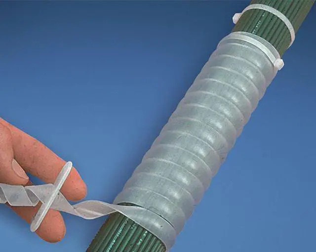 Main image of PANDUIT T50F-C Spiral Wrap, 4 in Max Bundle Dia., 100 ft, Polyethylene, Off