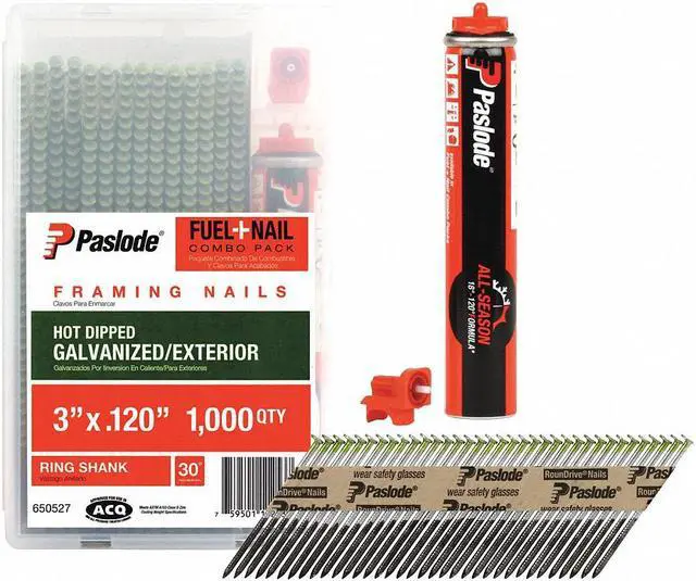Alt view image 3 of 3 - Paslode Fuel/Framing Nail, 3-1/4 In,PK1000  650535