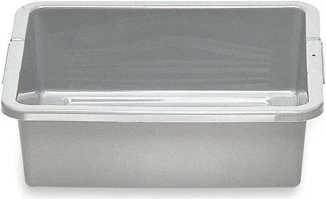 Main image of RUBBERMAID COMMERCIAL FG334900GRAY Nestable Storage Container, 4.6 gal, 20 in L