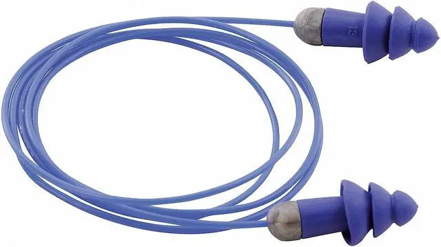 Alt view image 2 of 5 - Ear Plugs, 27dB, Corded, Met Det, Univ, PK50
