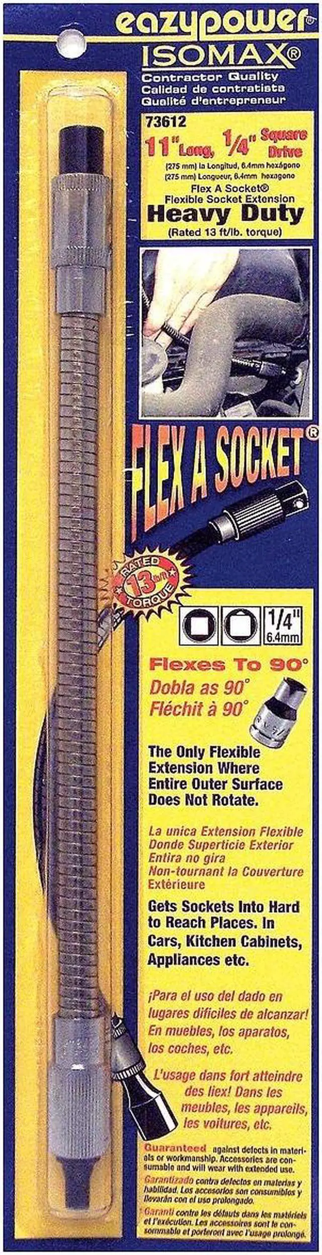 Alt view image 2 of 4 - EAZYPOWER 73612 1 Piece Flexible Extension, 1/4 in Square Shank Size
