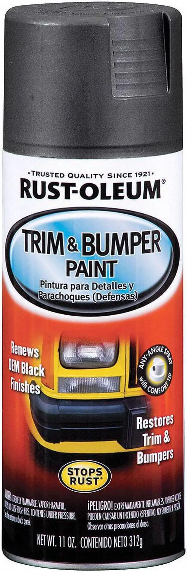 Main image of Rust-Oleum Spray Paint,Black,11 oz. HAWA 251574
