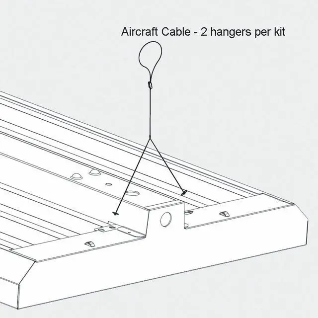 Alt view image 2 of 2 - ACUITY METAL OPTICS MHYTGB10 WWGR Aircraft Cable Hanging Kit,F/FGB Fixture