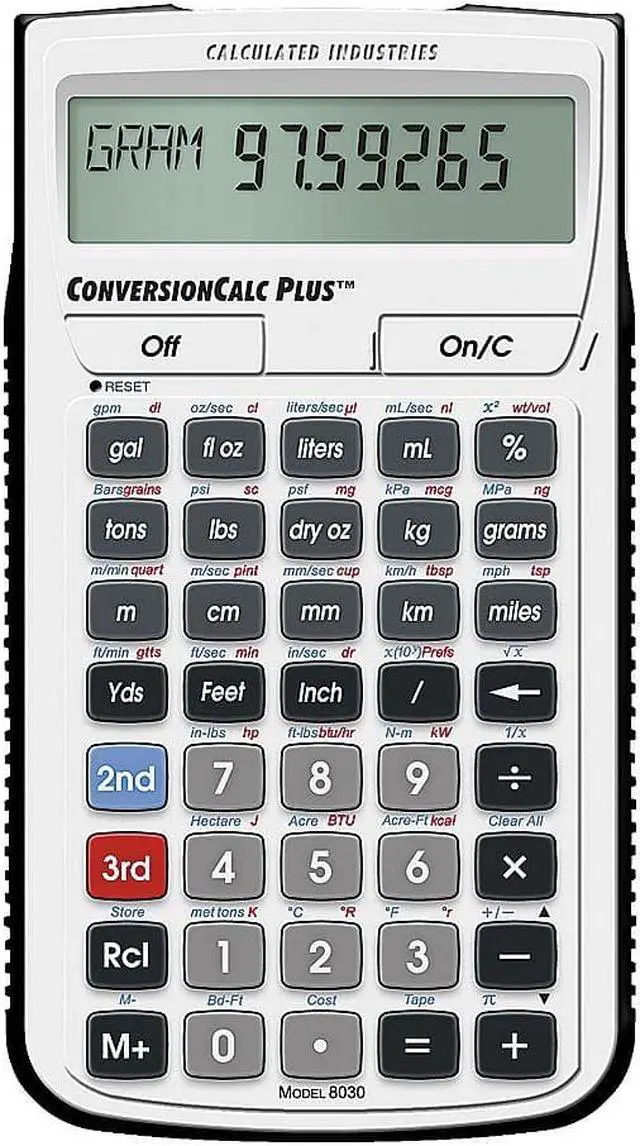 Alt view image 2 of 18 - CALCULATED INDUSTRIES 8030 Conversion Calculator Plus,Portable,LCD