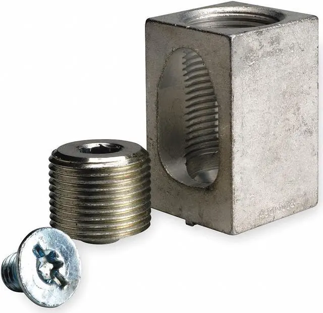 Main image of SQUARE D AL400LA Mechanical Lug, 600 kcmil Max, 1 Conductor, Tin-Plated Aluminum