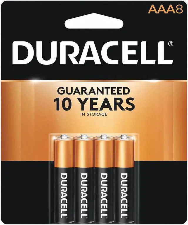 Alt view image 6 of 20 - DURACELL MN2400B8Z Duracell CopperTop AAA Alkaline Battery, 8 PK, 1.5VDC