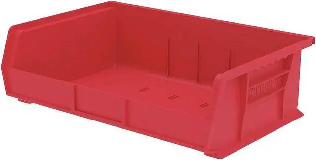Alt view image 2 of 3 - AKRO-MILS 30255RED Red Hang and Stack Bin, 10-7/8"L x 16-1/2"W x 5"H