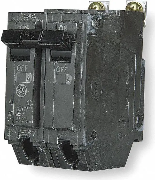 Alt view image 2 of 2 - GE THHQB2120 Miniature Circuit Breaker, THHQB Series, 20A, 2 Pole, 120/240V AC,