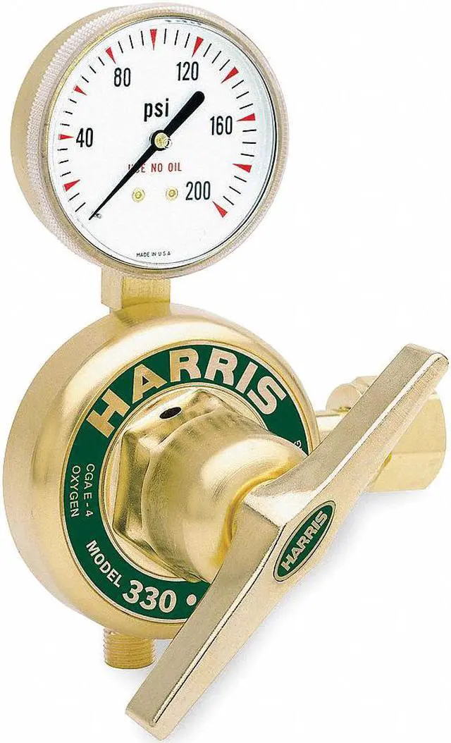 Alt view image 2 of 3 - HARRIS 330-500-580 Gas Regulator, Argon, Nitrogen, Single Stage, 0.965"-14