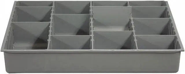 Main image of Durham Compartment Drawer Insert Gray Powder Coated  Plastic  124-95-ADL-IND