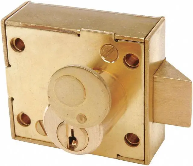 Main image of CCL 55481 Enclosure Lock, Brass, Varies For Door Thickness, 0 Number of Keys,
