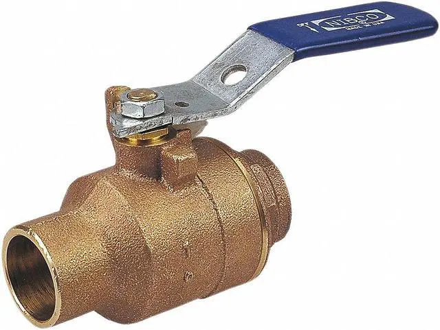 Alt view image 2 of 3 - NIBCO S58570 2 2" Sweat Bronze Ball Valve Inline