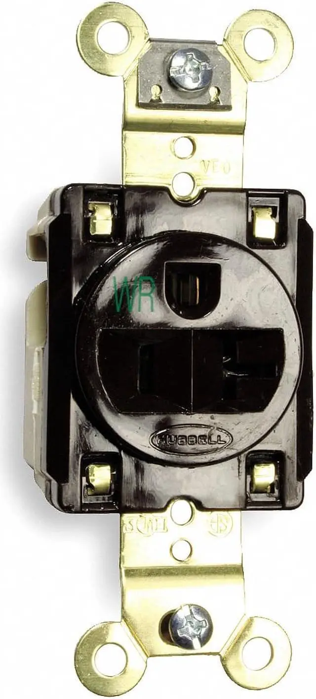 Main image of HUBBELL WIRING DEVICE-KELLEMS HBL5361WR Straight Blade Receptacle, 5-20R, 20 A,