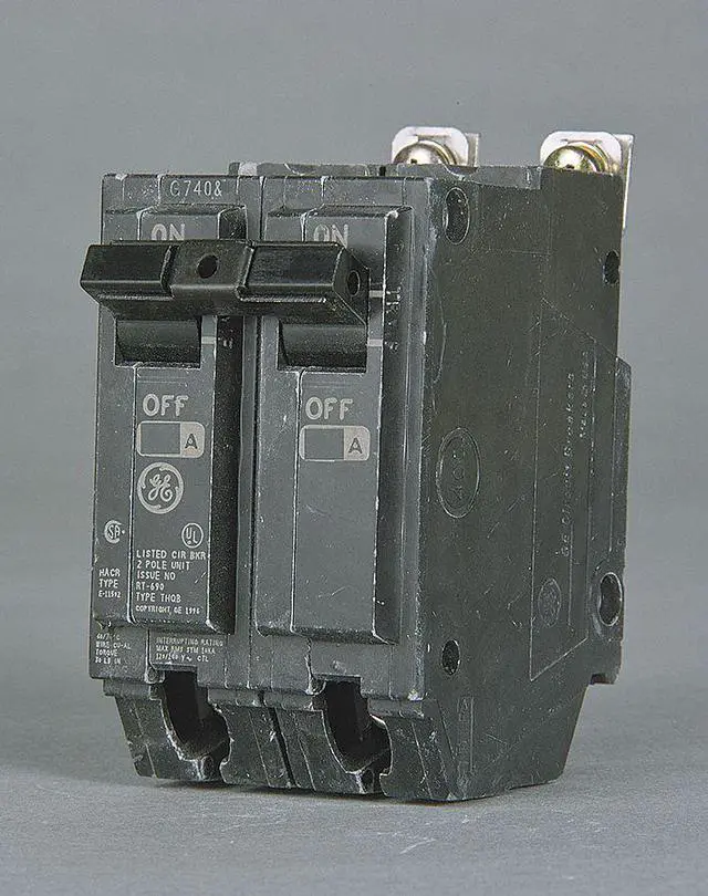 Alt view image 2 of 2 - GE THQB2145 Miniature Circuit Breaker, THQB Series, 45A, 2 Pole, 120/240V AC,