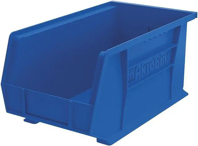 Alt view image 2 of 8 - AKRO-MILS 30240BLUE Blue Hang and Stack Bin, 14-3/4"L x 8-1/4"W x 7"H