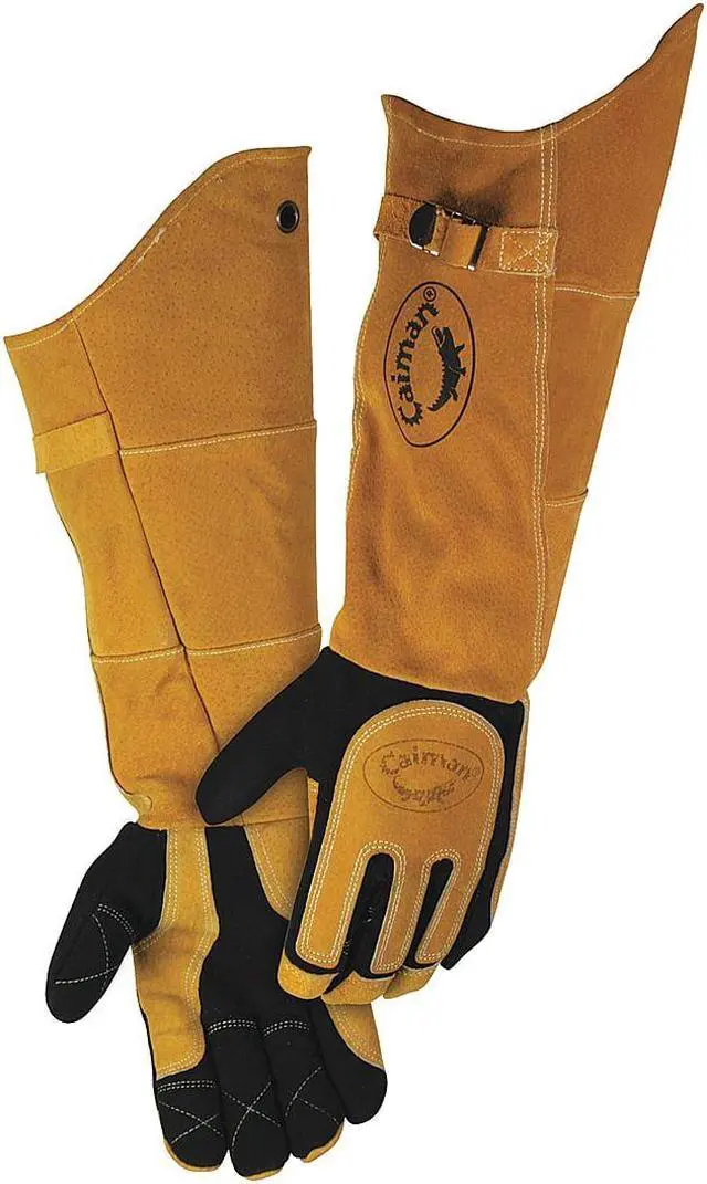 Main image of CAIMAN 1878-5 1878 Welding Gloves, Extended Gauntlet Cuff, Wing Thumb, Premium