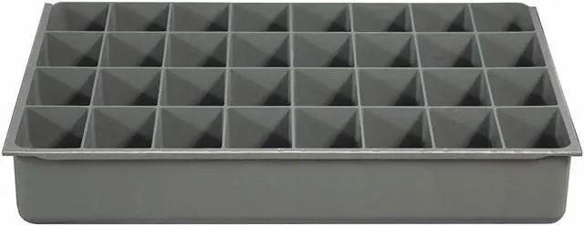 Main image of Durham Mfg Compartment Drawer Insert Gray Powder Coated  Plastic  124-95-32-IND