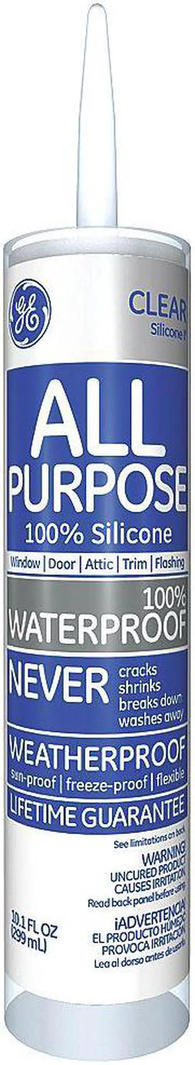 Alt view image 4 of 9 - GE 2795576 Silicone Sealant, All Purpose Silicone, 10 oz, Cartridge, Clear