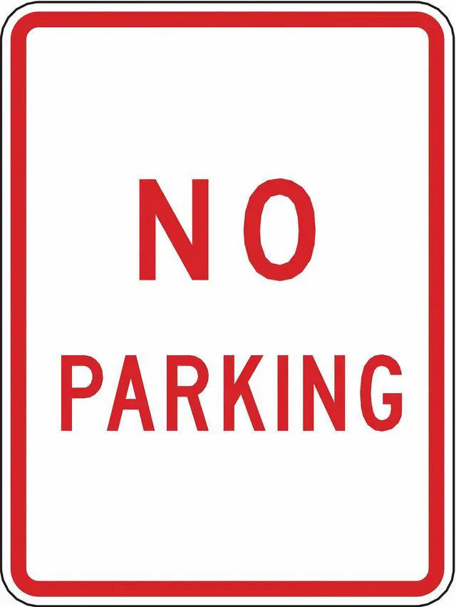Main image of LYLE R8-3-12HA No Parking Parking Sign, 12 in W, 18 in H, English, Aluminum,