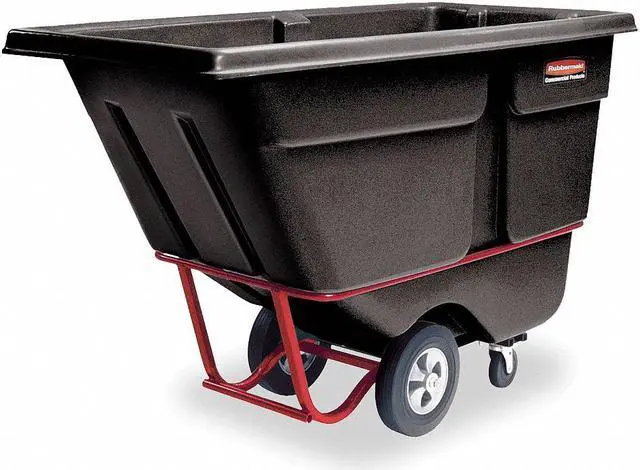 Alt view image 2 of 3 - RUBBERMAID FG131500BLA Tilt Truck,Standard,1 cu. yd.,Black